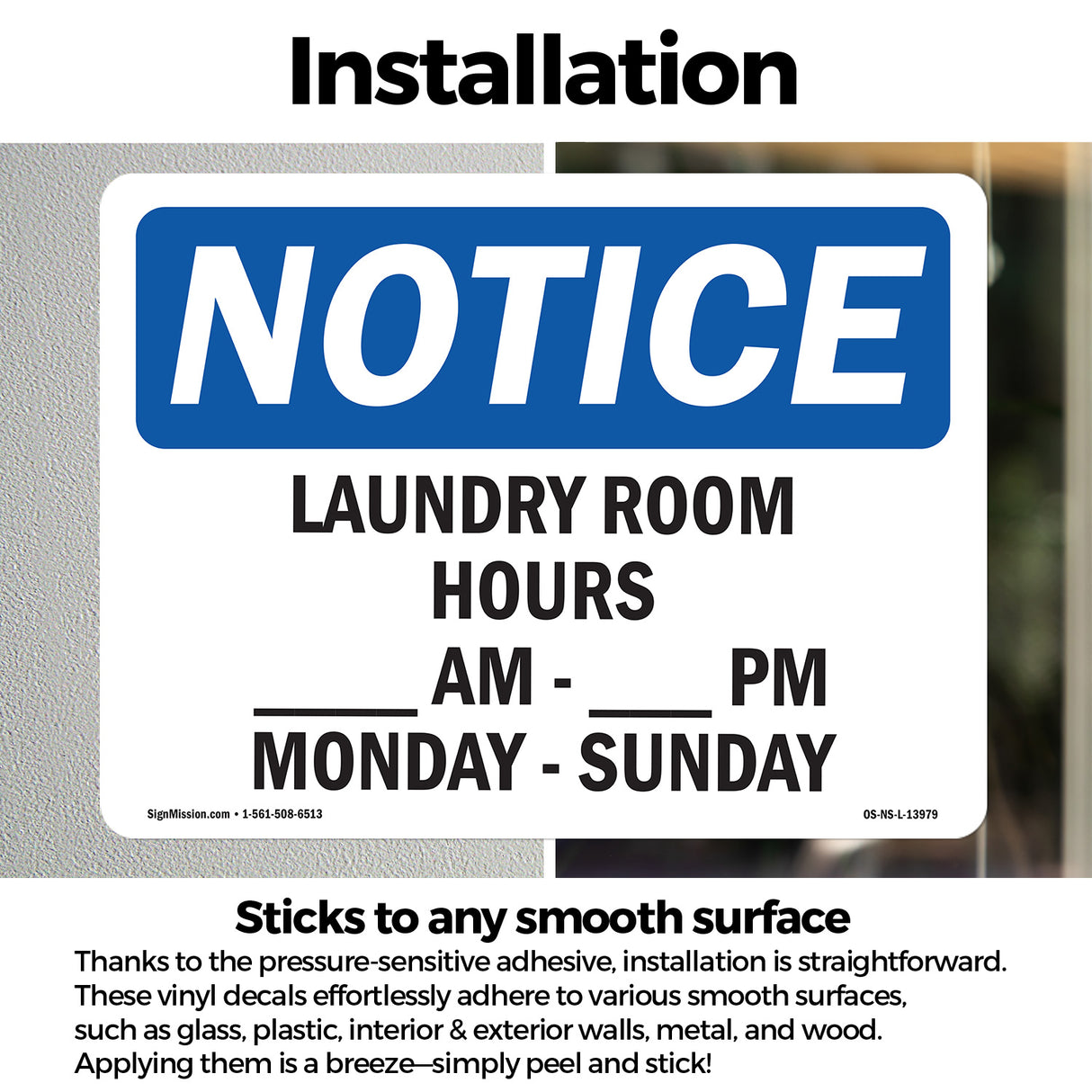 Laundry Room Hours ____ Am To ____ Pm Monday