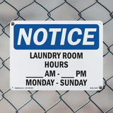 Laundry Room Hours ____ Am To ____ Pm Monday