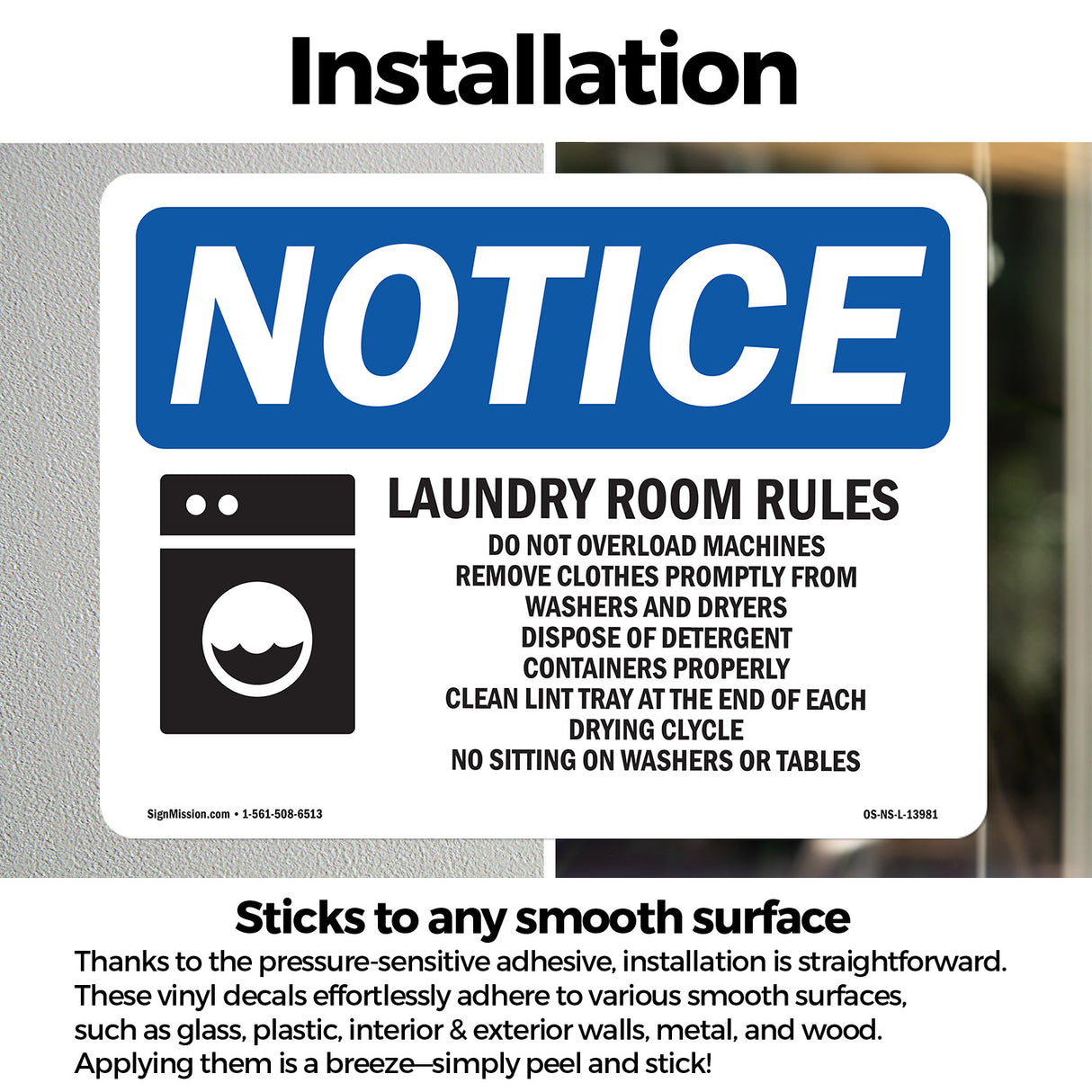Laundry Room Rules Do Not Overload