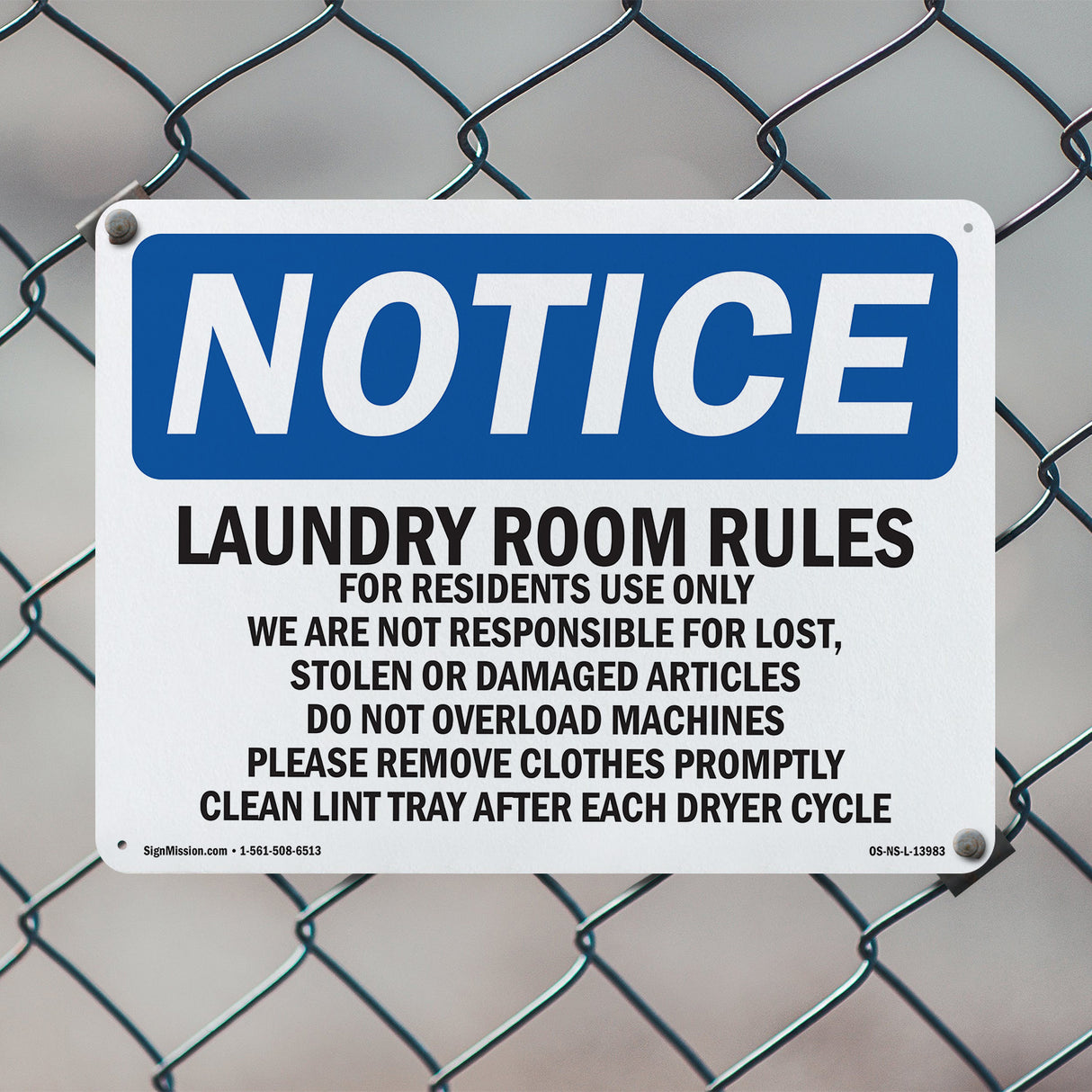 Laundry Room Rules For Residents