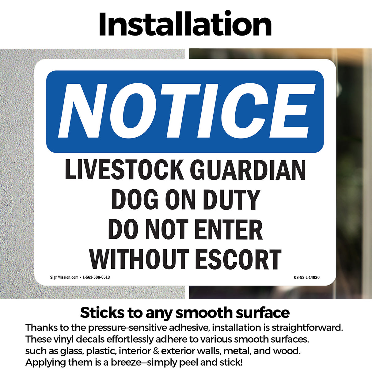 Livestock Guardian Dog On Duty Do Not Enter Sign