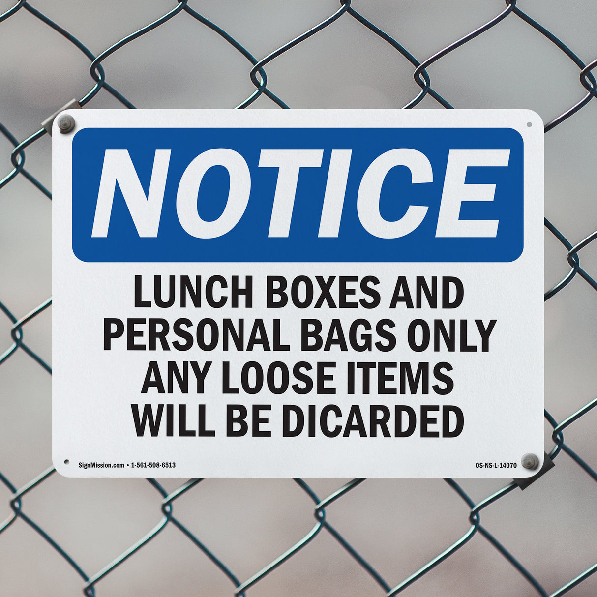 Lunch Boxes And Personal Bags Only Any Loose