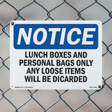 Lunch Boxes And Personal Bags Only Any Loose