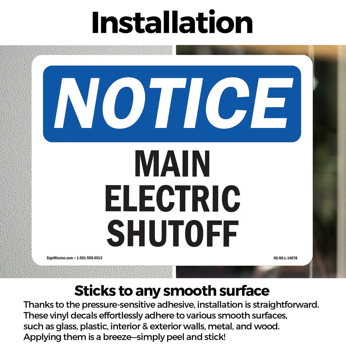 Main Electric Shutoff Sign