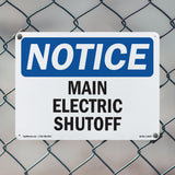 Main Electric Shutoff Sign