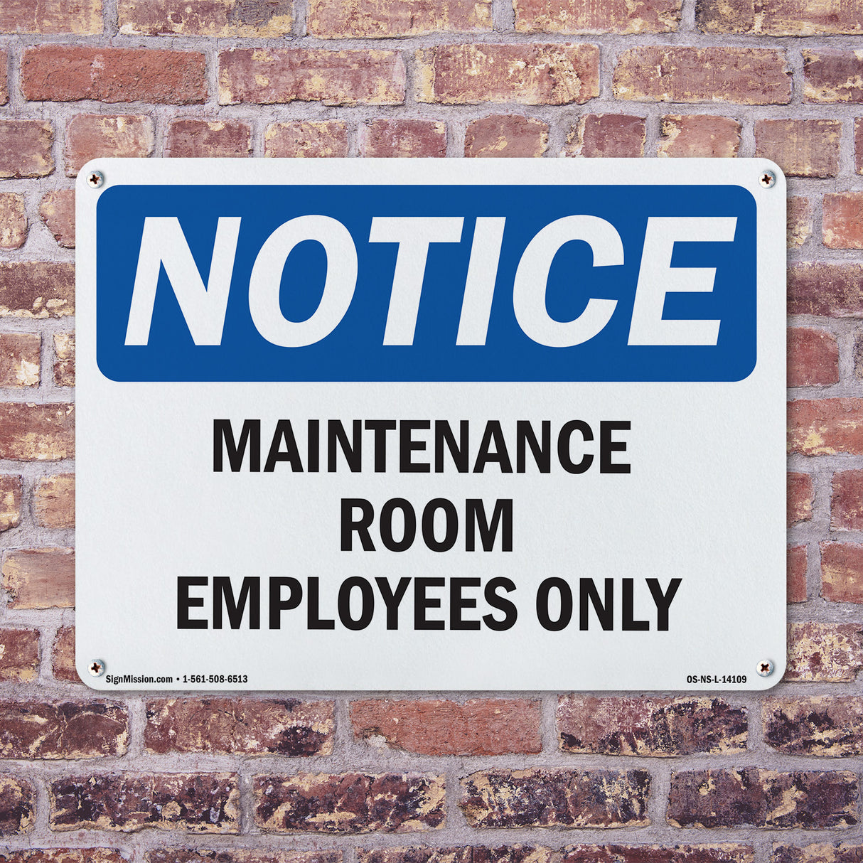Maintenance Room Employees Only