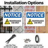 Maintenance Use Only