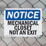 Mechanical Closet Not An Exit