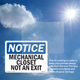 Mechanical Closet Not An Exit