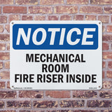 Mechanical Room Fire Riser Inside