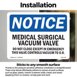 Medical-Surgical Vacuum Valve Do Not Close