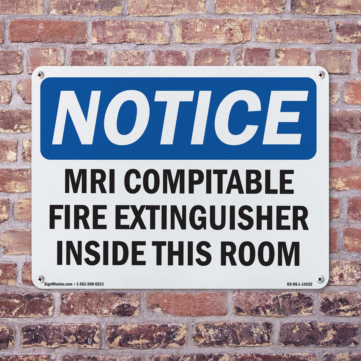 Mri Compatible Fire Extinguisher Inside Mri Room