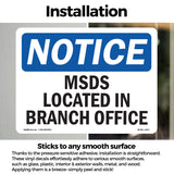 MSDS Located At Branch Office