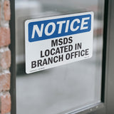 MSDS Located At Branch Office