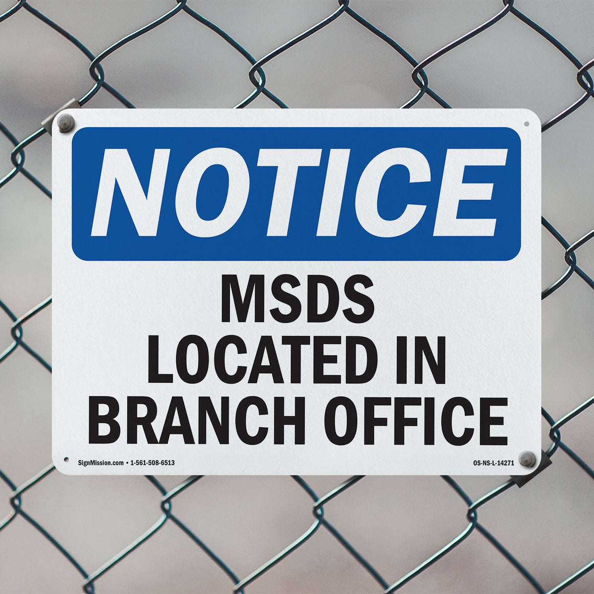 MSDS Located At Branch Office