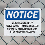 Must Maintain 18 Clearance From