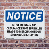 Must Maintain 18 Clearance From