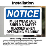 Must Wear Face Shield & Safety Glasses When