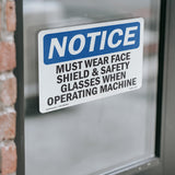 Must Wear Face Shield & Safety Glasses When