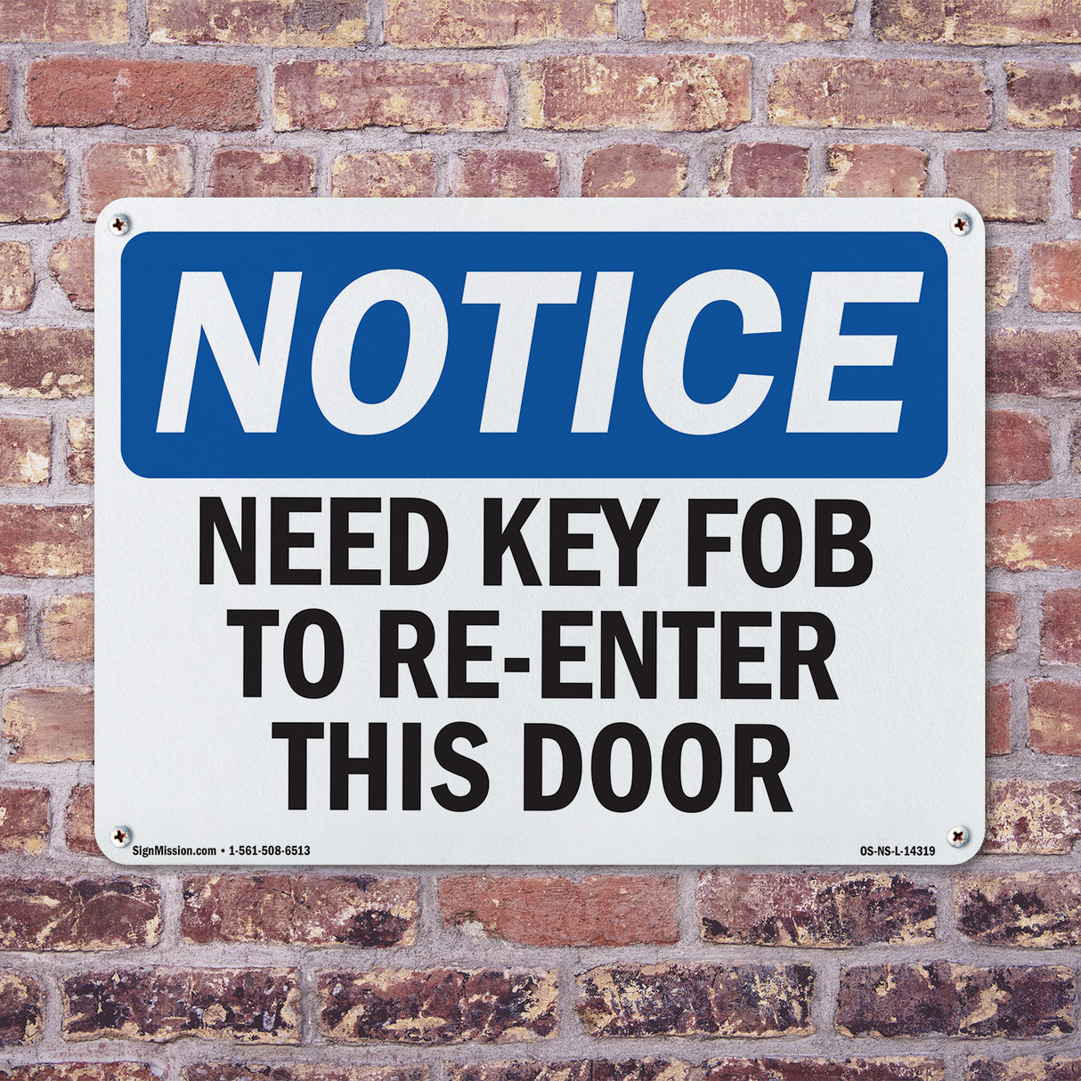 Need Key Fob To Re-Enter This Door