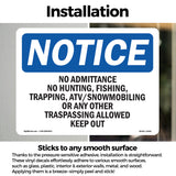 No Admittance No Hunting, Fishing,