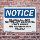 No Animals Allowed Except Trained And Certified