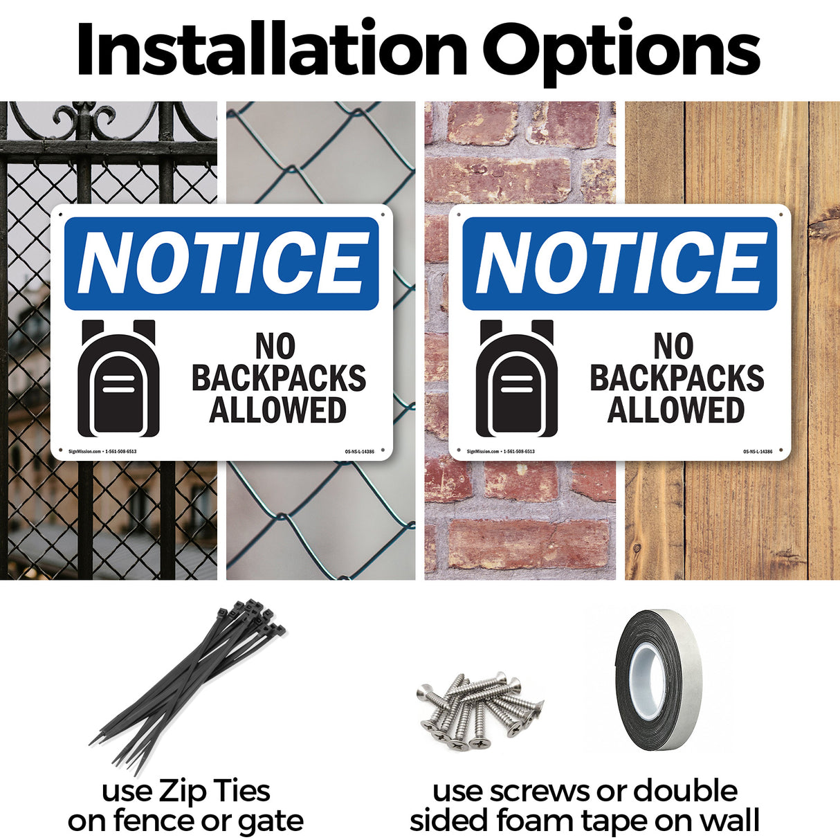 No Backpacks Allowed