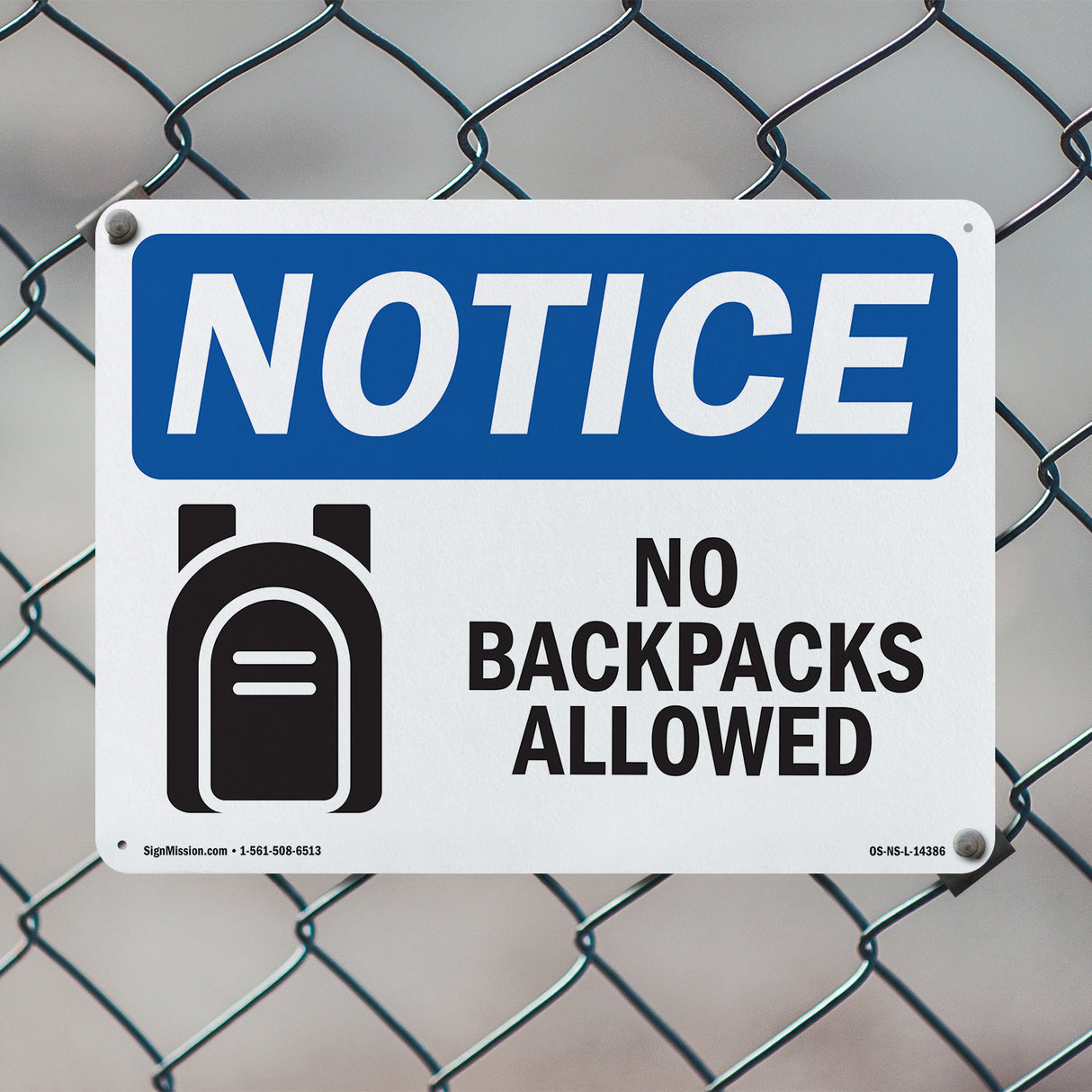 No Backpacks Allowed