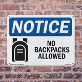 No Backpacks Allowed