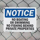No Boating Or Swimming No Fishing Behind
