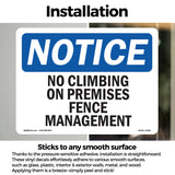 No Climbing On Premises Fence Management