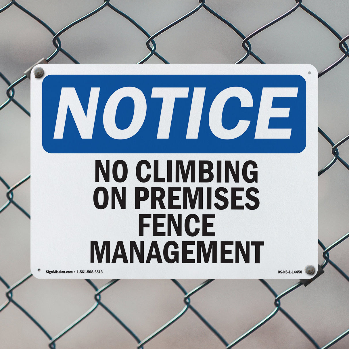 No Climbing On Premises Fence Management