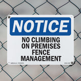 No Climbing On Premises Fence Management