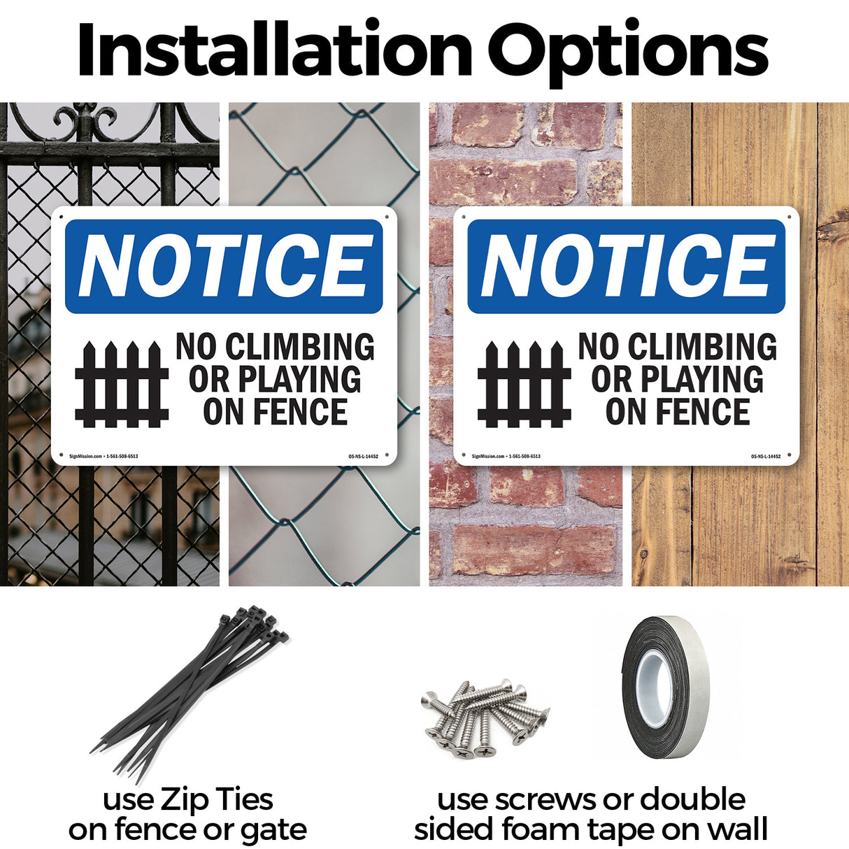 No Climbing Or Playing On Fence