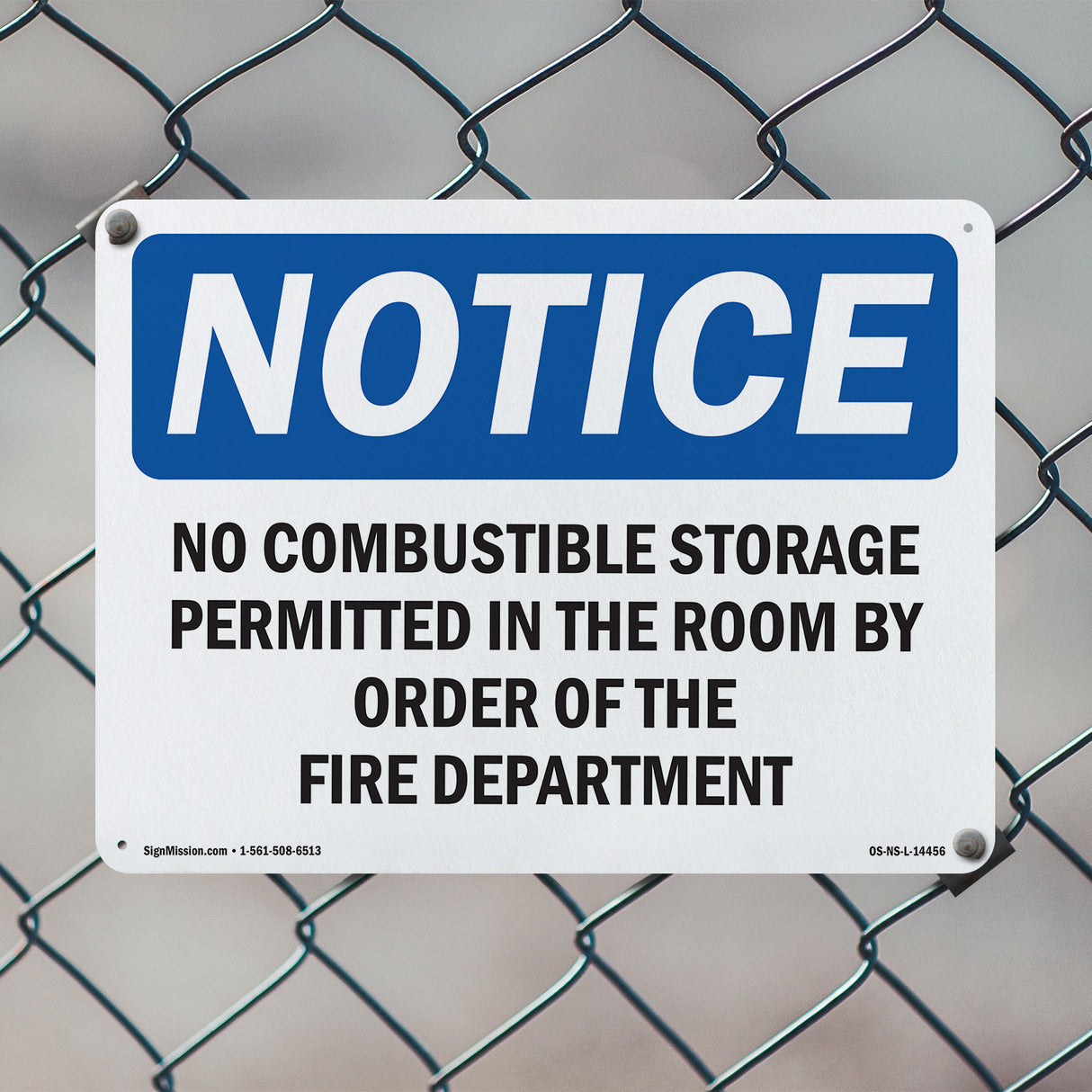 No Combustible Storage Permitted In This