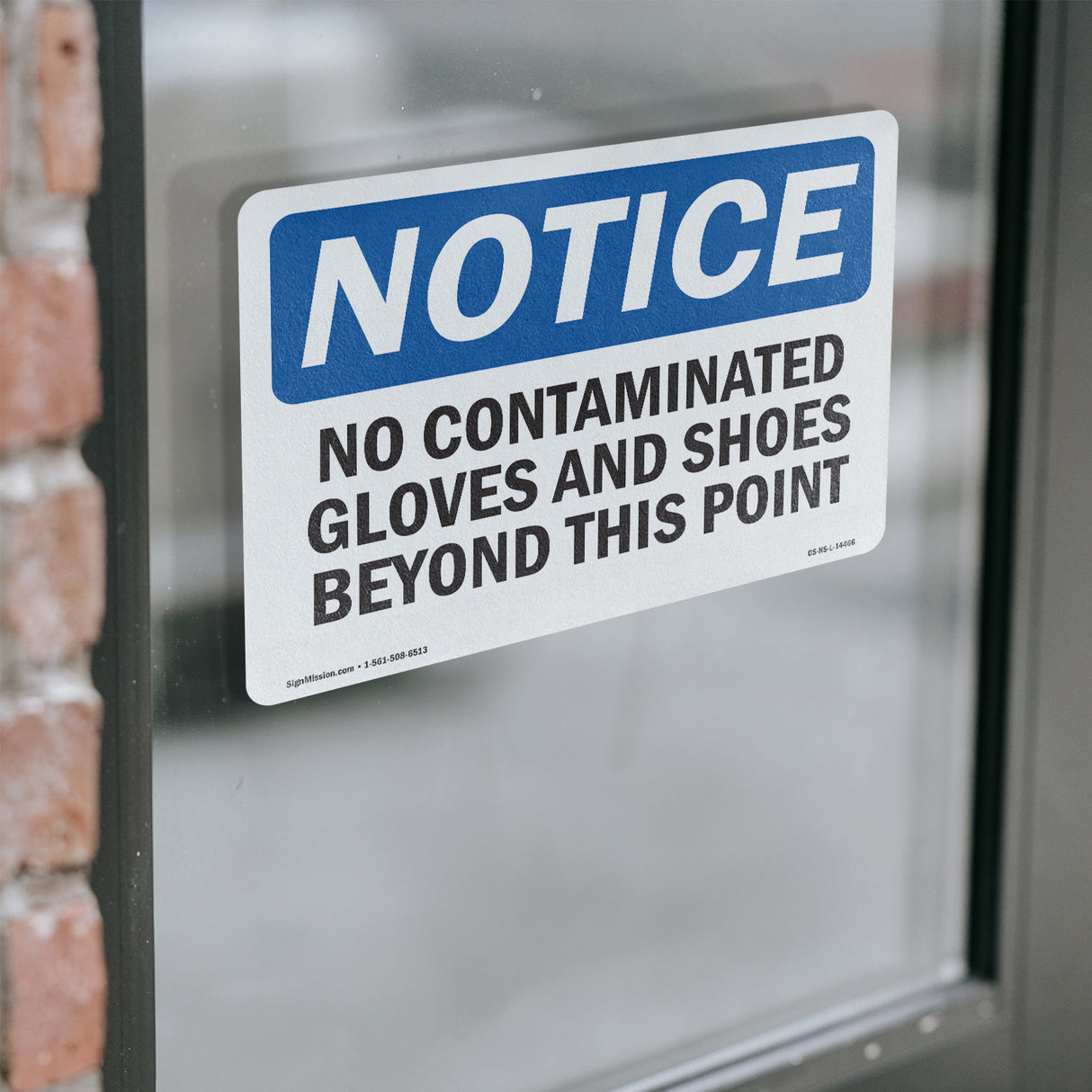 No Contaminated Gloves And Shoes Beyond This Point