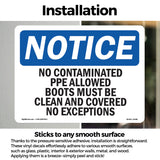 No Contaminated PPE Allowed Boots Must Be