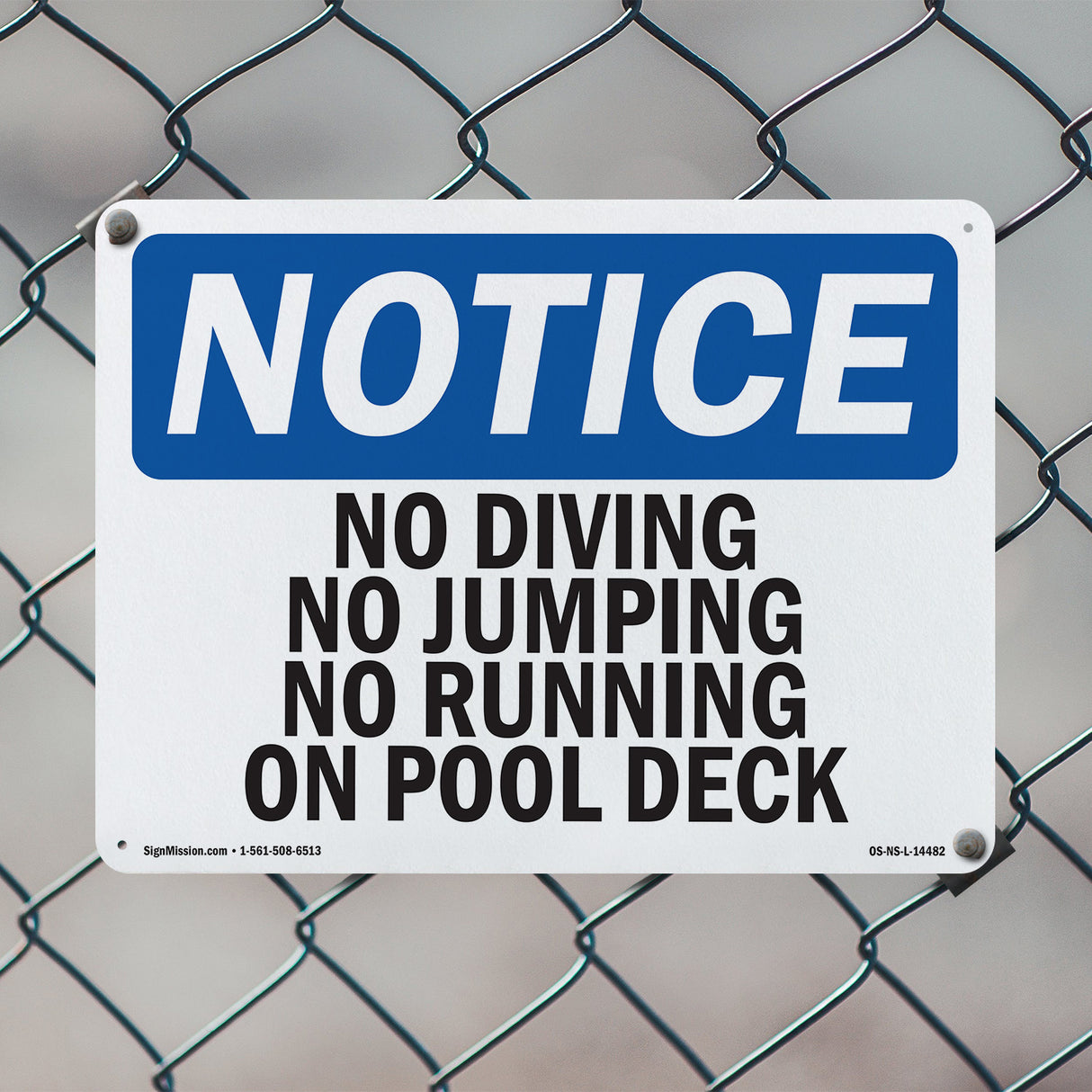 No Diving No Jumping No Running On Pool Deck