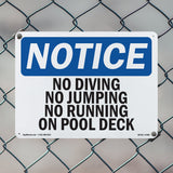 No Diving No Jumping No Running On Pool Deck