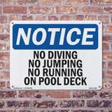 No Diving No Jumping No Running On Pool Deck
