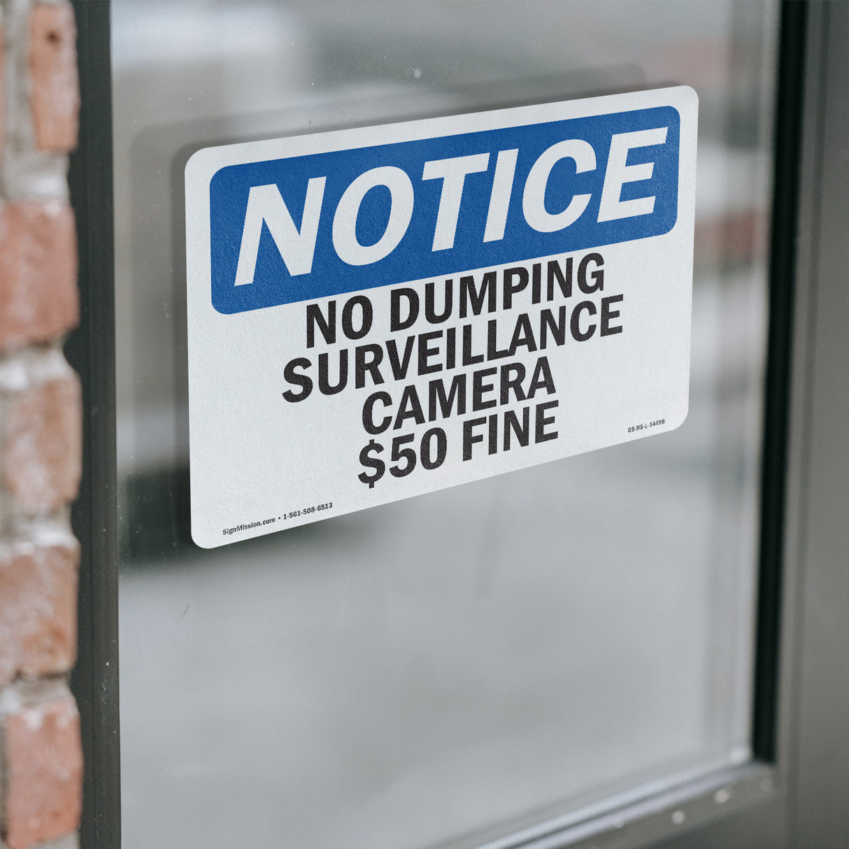 No Dumping Surveillance Camera $50 Fine