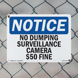 No Dumping Surveillance Camera $50 Fine