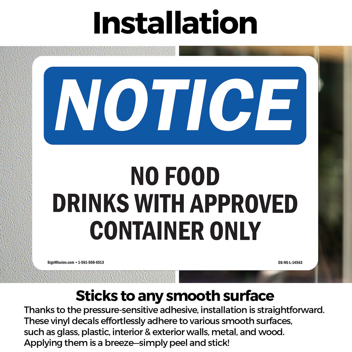 No Food Drinks With Approved Container Only
