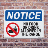 No Food Or Drink Allowed In The Range