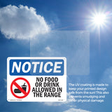 No Food Or Drink Allowed In The Range