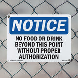 No Food Or Drink Beyond This Point Without