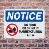 No Food Or Drink In Manufacturing Area