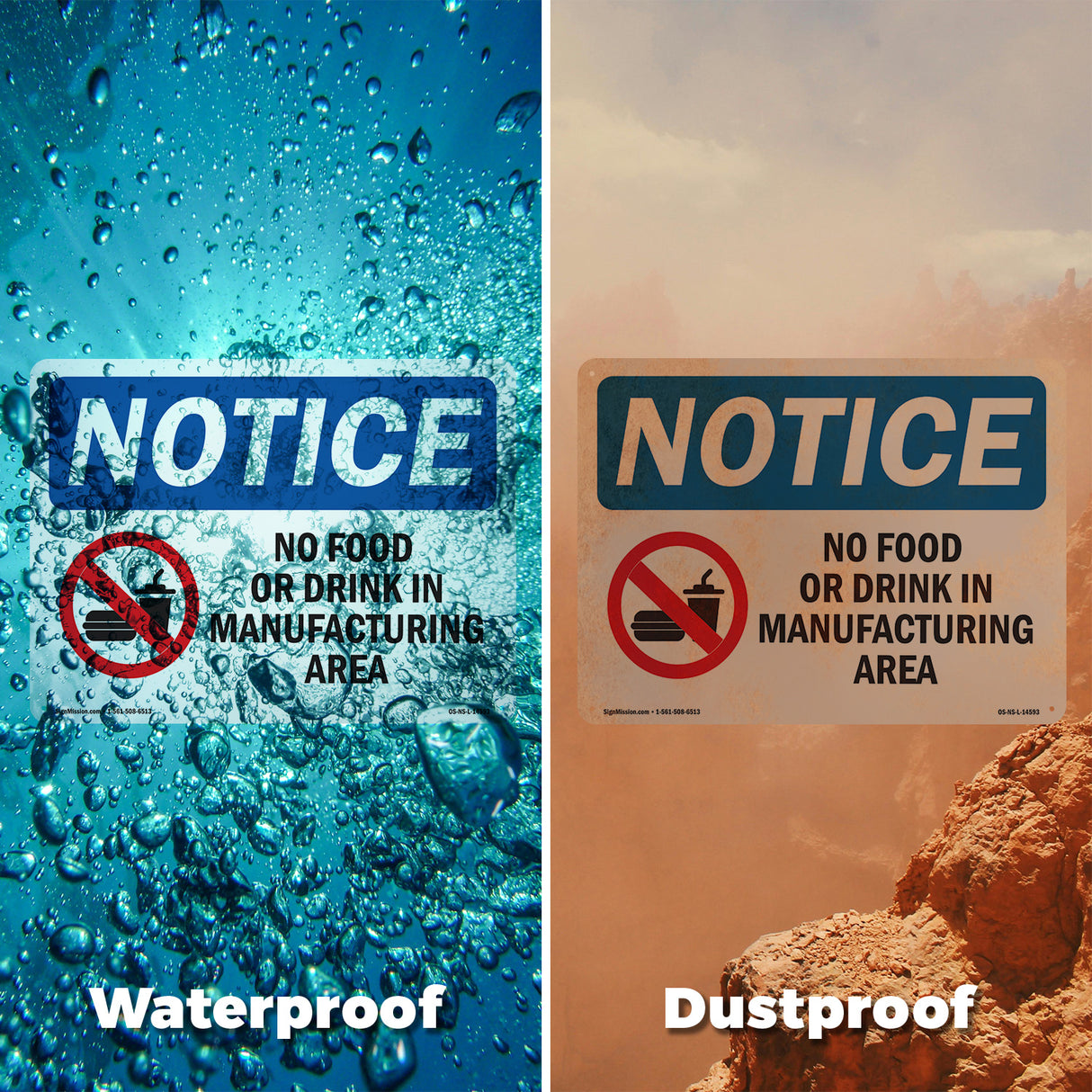 No Food Or Drink In Manufacturing Area