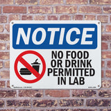No Food Or Drink Permitted In Lab