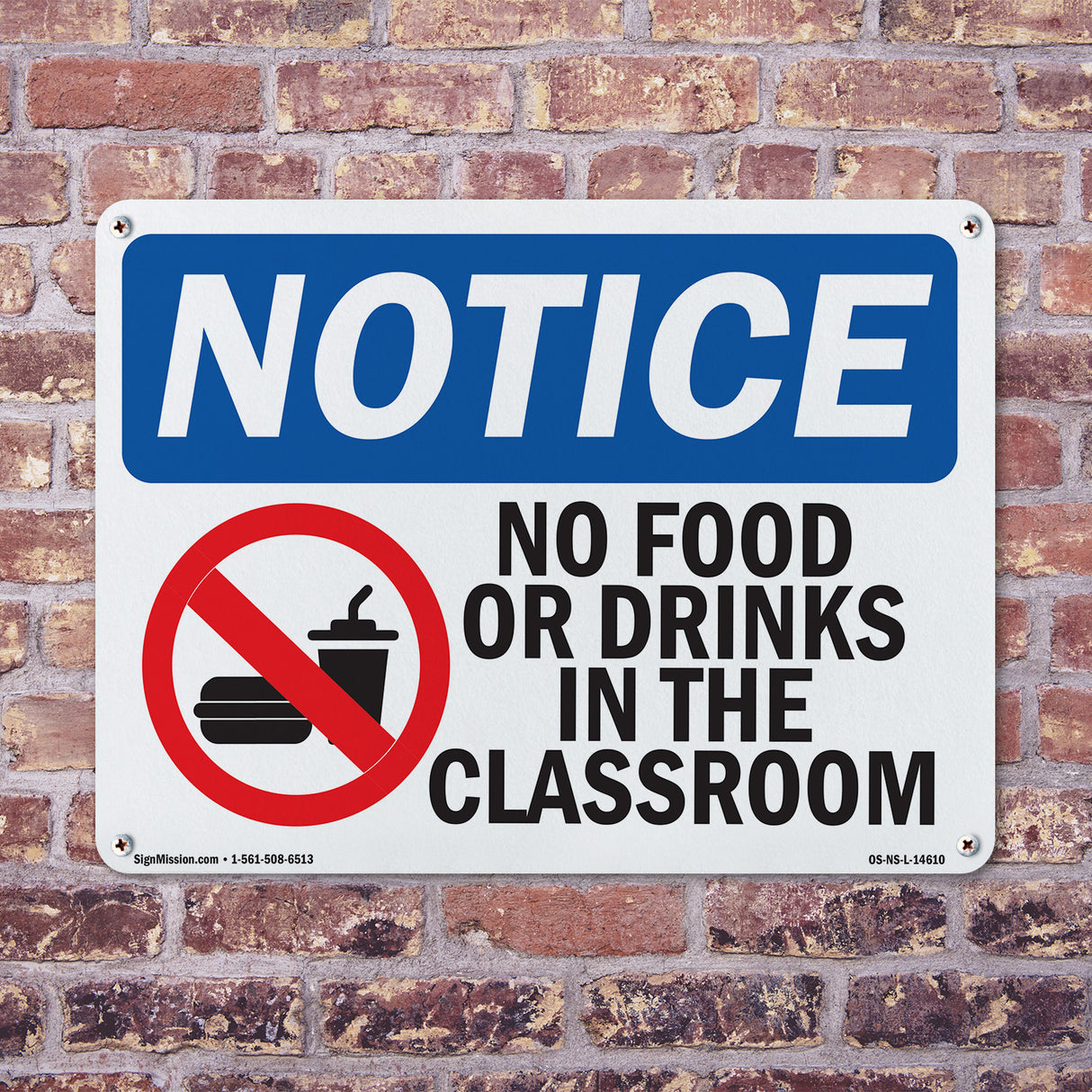 No Food Or Drinks In The Classroom